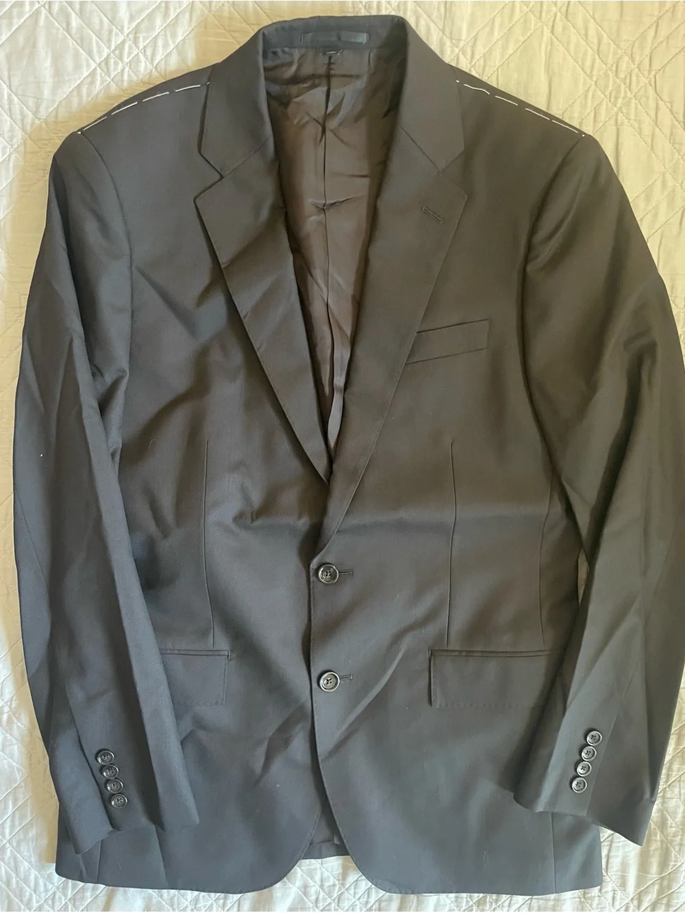 J. CREW Ludlow Slim-fit suit jacket in Italian wool Black NWT 38 R $550 28130